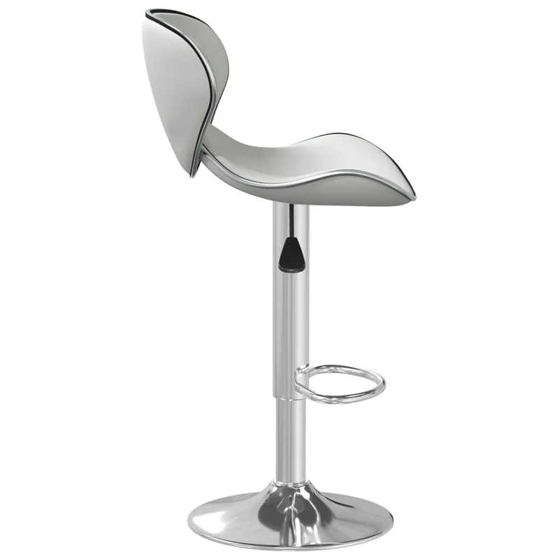 Tabouret de bar x1 chaise haute avec repose-pieds en PVC blanc DEC029444