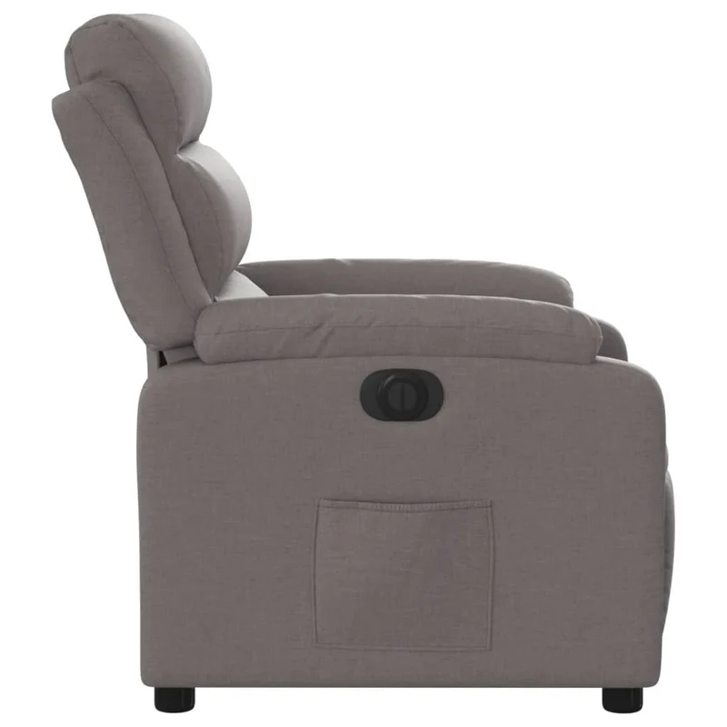 Fauteuil relax TV fonction de levage électrique très confortable en tissu taupe DEC028580