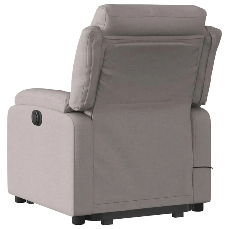 Fauteuil de relaxation fonction massage et inclinable en tissu taupe DEC027868