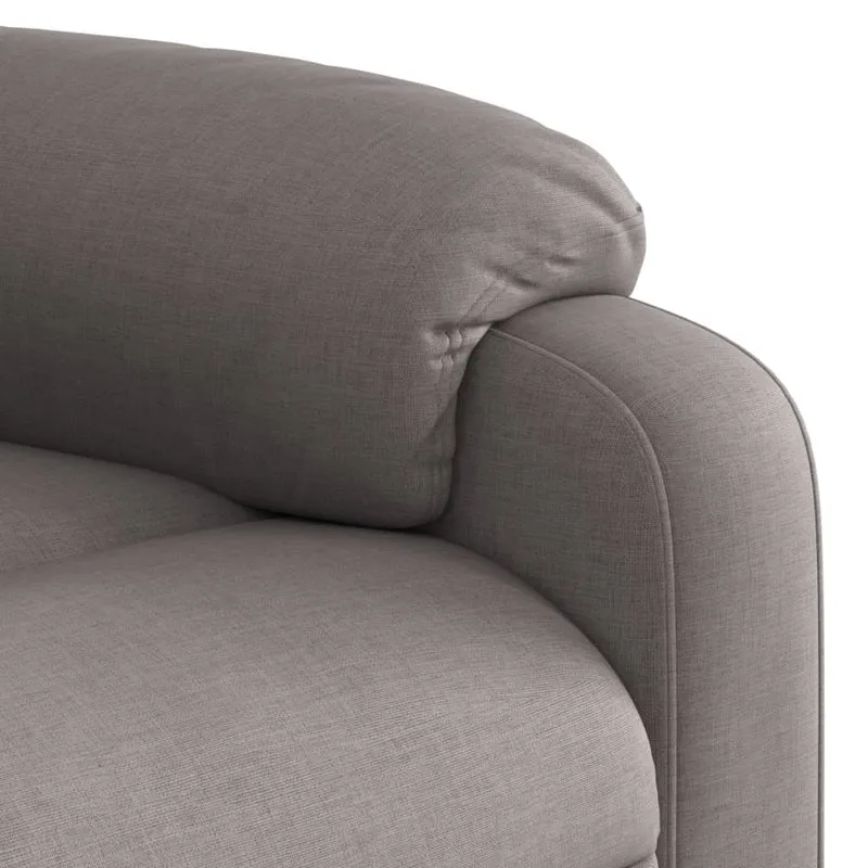 Fauteuil de relaxation fonction massage et inclinable en tissu taupe DEC027868