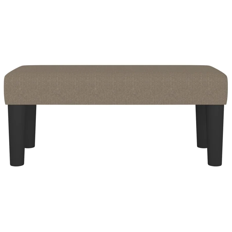 Banc bout de lit 70 x 30 x 30 cm en tissu taupe DEC024686