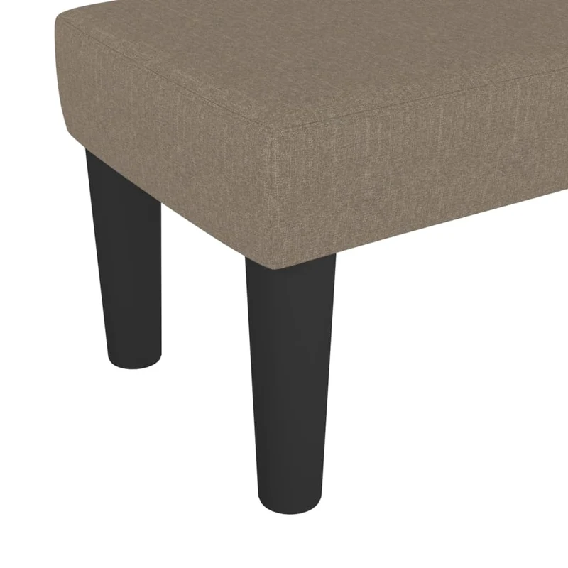 Banc bout de lit 70 x 30 x 30 cm en tissu taupe DEC024686