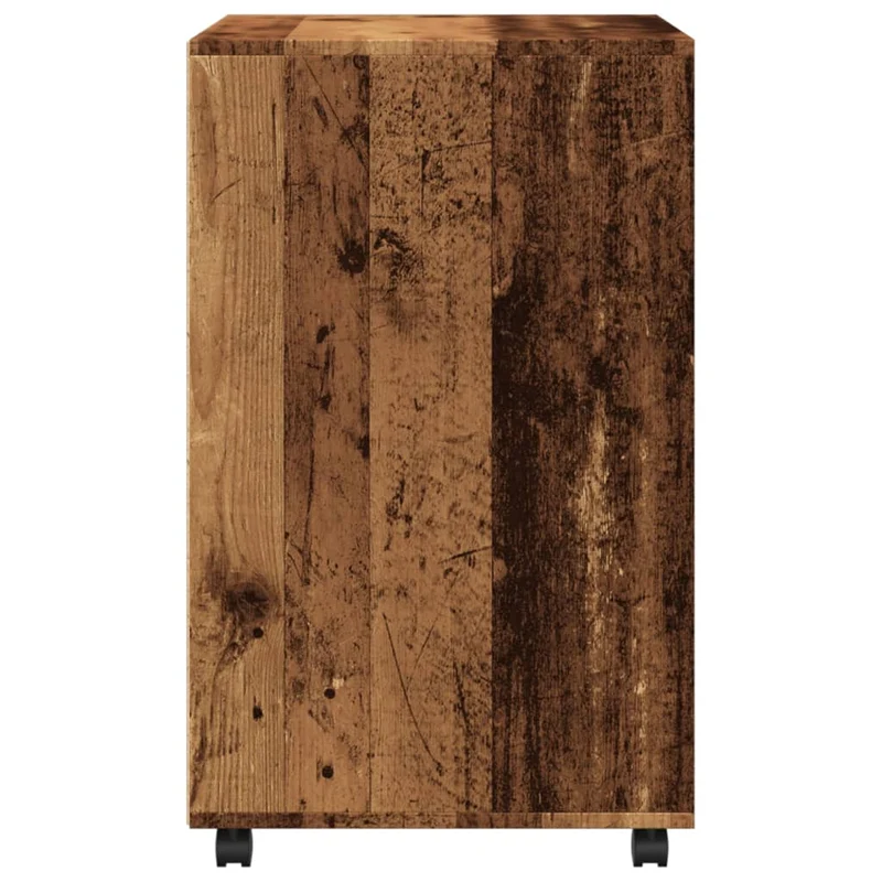 Meuble de bureau sur roulettes meuble d'appoint 60 x 48 x 81 cm bois d'ingénierie marron DEC024498