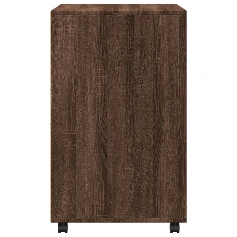 Meuble de bureau sur roulettes meuble d'appoint 60 x 48 x 81 cm bois d'ingénierie marron DEC024493