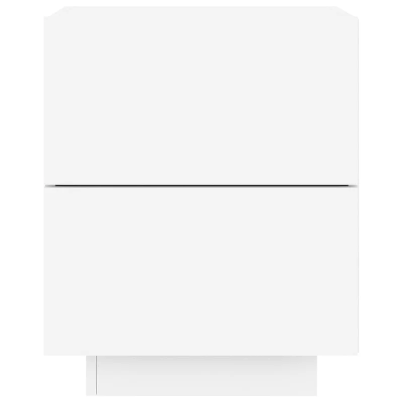 Lot de 2 tables de chevet 45 x 40 x 55 cm en bois d'ingénierie blanc DEC032868