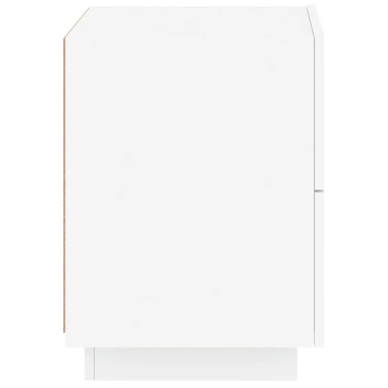 Lot de 2 tables de chevet 45 x 40 x 55 cm en bois d'ingénierie blanc DEC032868