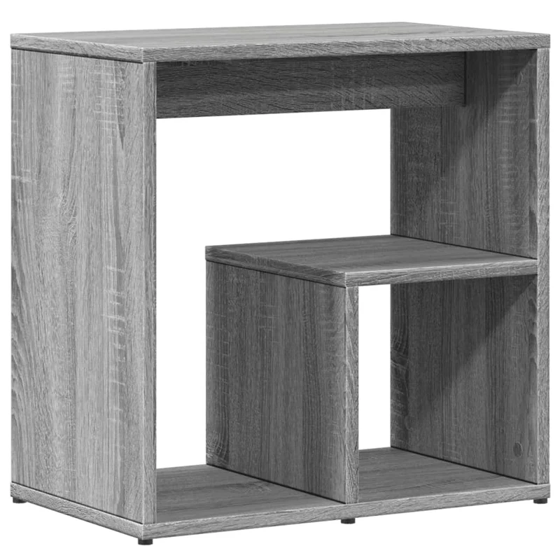 Meuble d'appoint support de plante 50 x 30 x 50cm en bois d'ingénierie gris DEC032648