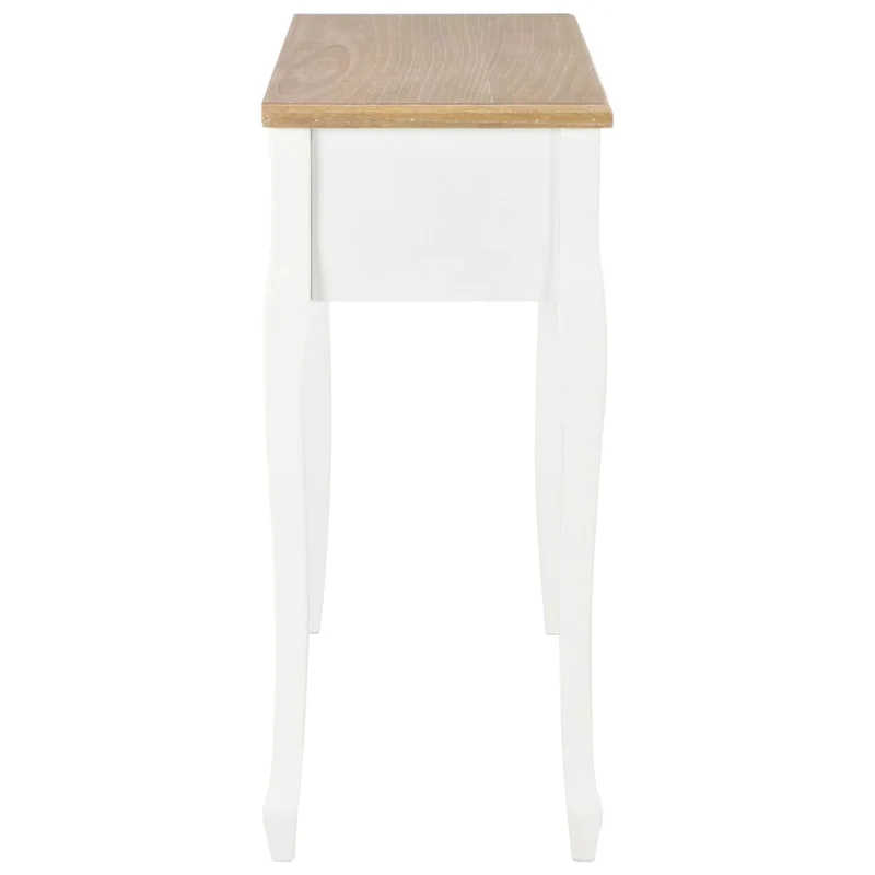 Table de console et coiffeuse avec 3 tiroirs MDF + bois de pin blanc DEC032565