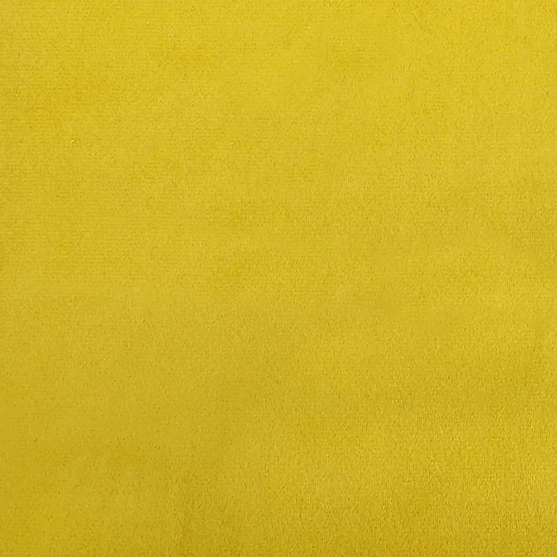 Repose-pieds tabouret bout de lit 60 x 50 x 41 cm en velours jaune DEC030347