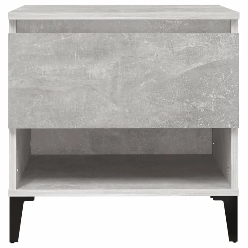 Table d'appoint avec tiroir 50 x 46 x 50 cm bois d'ingénierie gris DEC032456