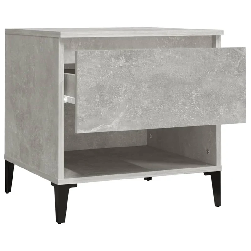 Table d'appoint avec tiroir 50 x 46 x 50 cm bois d'ingénierie gris DEC032456