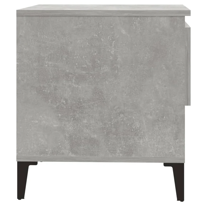 Table d'appoint avec tiroir 50 x 46 x 50 cm bois d'ingénierie gris DEC032456