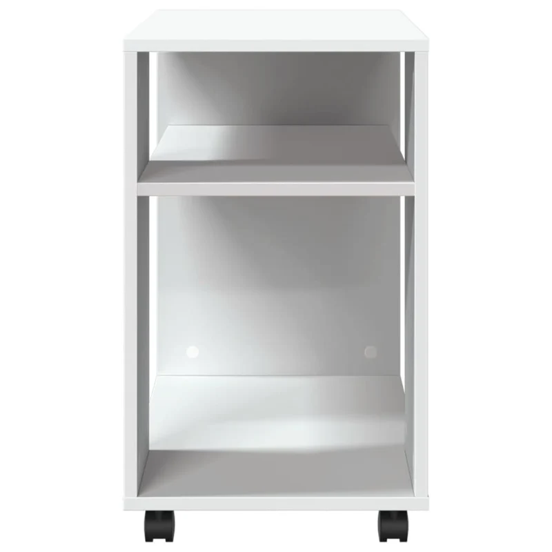 Meuble d'appoint console sur roulettes 70 x 35 x 60 cm bois d'ingénierie blanc DEC032325