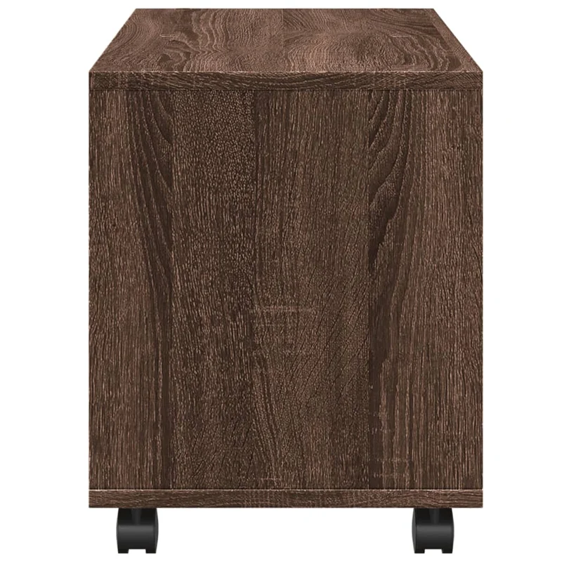 Meuble d'appoint sur roulettes 72 x 33 x 42,5 cm bois d'ingénierie marron DEC031379