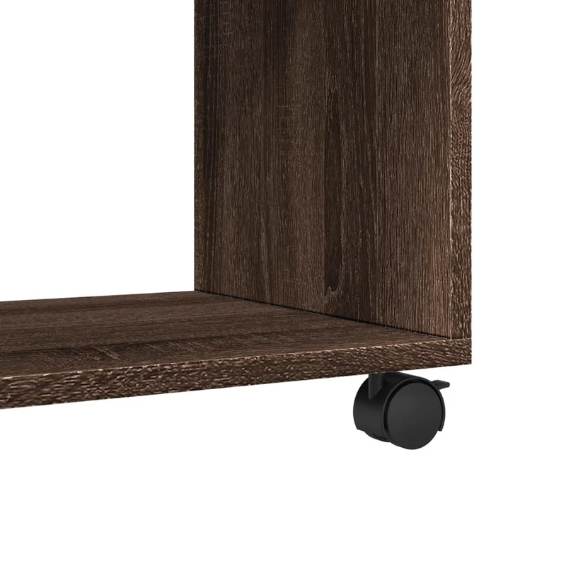 Meuble d'appoint sur roulettes 72 x 33 x 42,5 cm bois d'ingénierie marron DEC031379