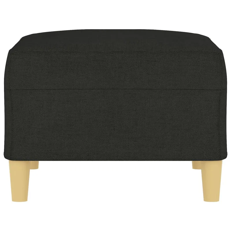 Repose-pieds tabouret 70 x 55 x 41 cm en tissu noir DEC030508
