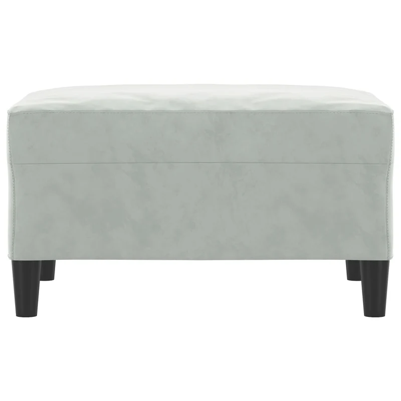 Repose-pieds tabouret 70 x 55 x 41 cm en velours gris DEC030259