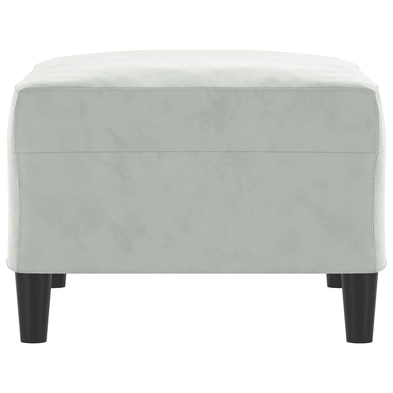 Repose-pieds tabouret 70 x 55 x 41 cm en velours gris DEC030259