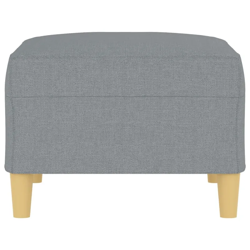 Repose-pieds tabouret bout de lit 70 x 55 x 41 cm tissu gris DEC030251