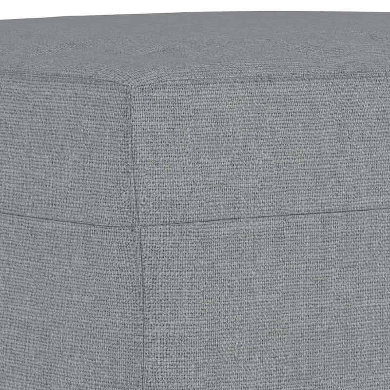 Repose-pieds tabouret bout de lit 70 x 55 x 41 cm tissu gris DEC030251