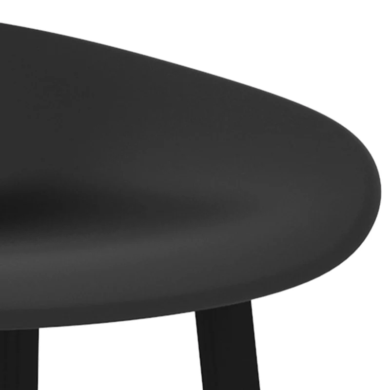 Tabourets de bar x4 chaises haute design simple en PP et métal noir DEC029423