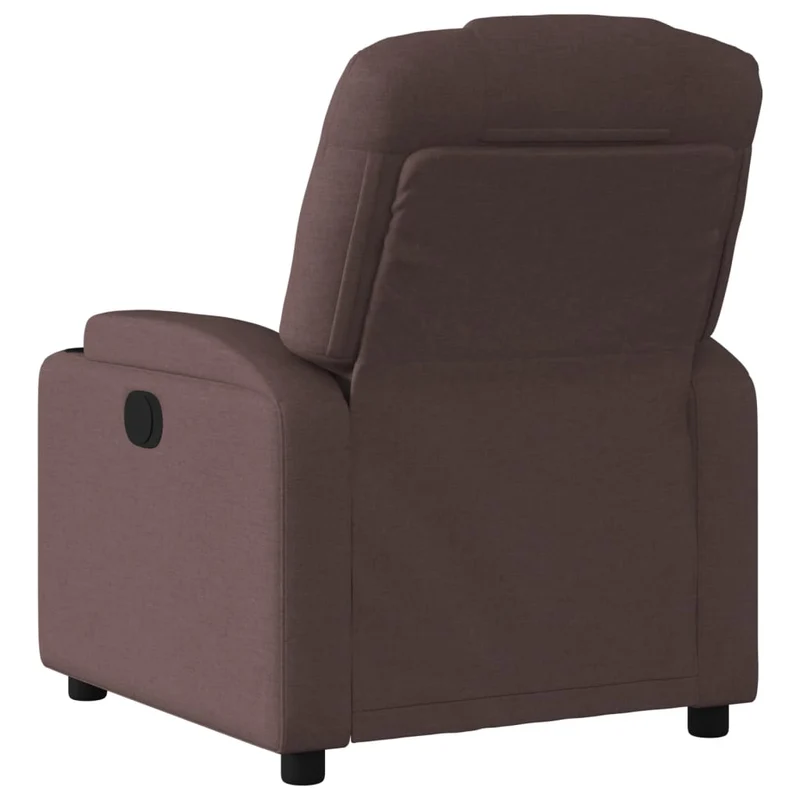 Fauteuil relax TV rembourrage confortable fonction d'inclinaison manuelle en tissu marron foncé DEC027995
