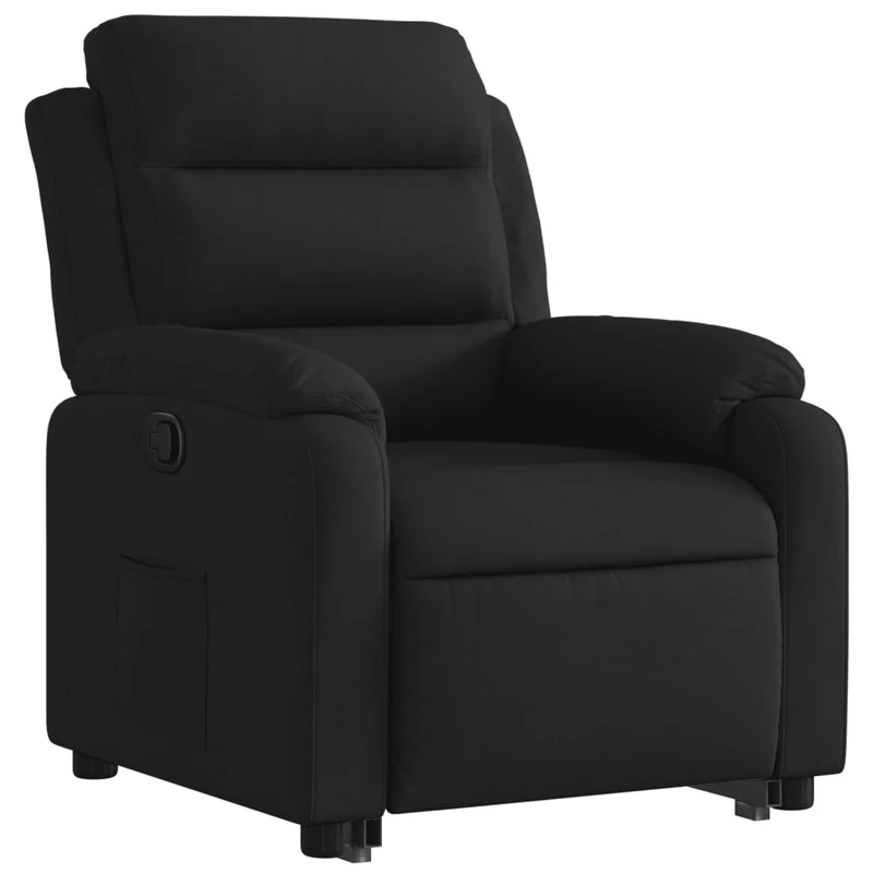 Fauteuil relax TV rembourrage confortable fonction de levage électrique en tissu noir DEC028102