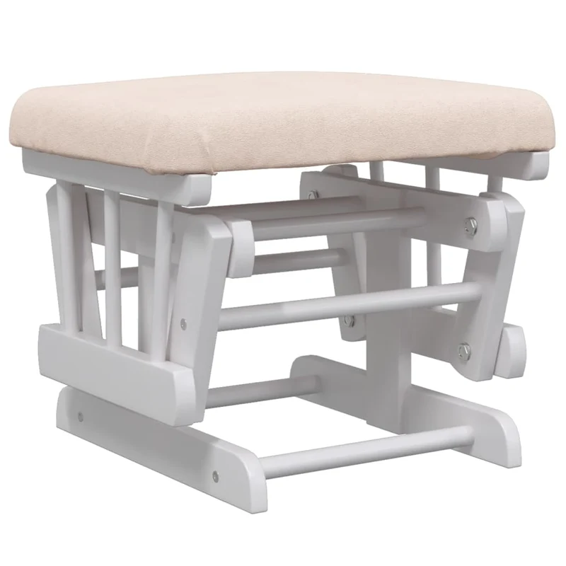 Fauteuil de relaxation chaise berçante d'allaitement avec repose-pieds tissu rose clair DEC028748