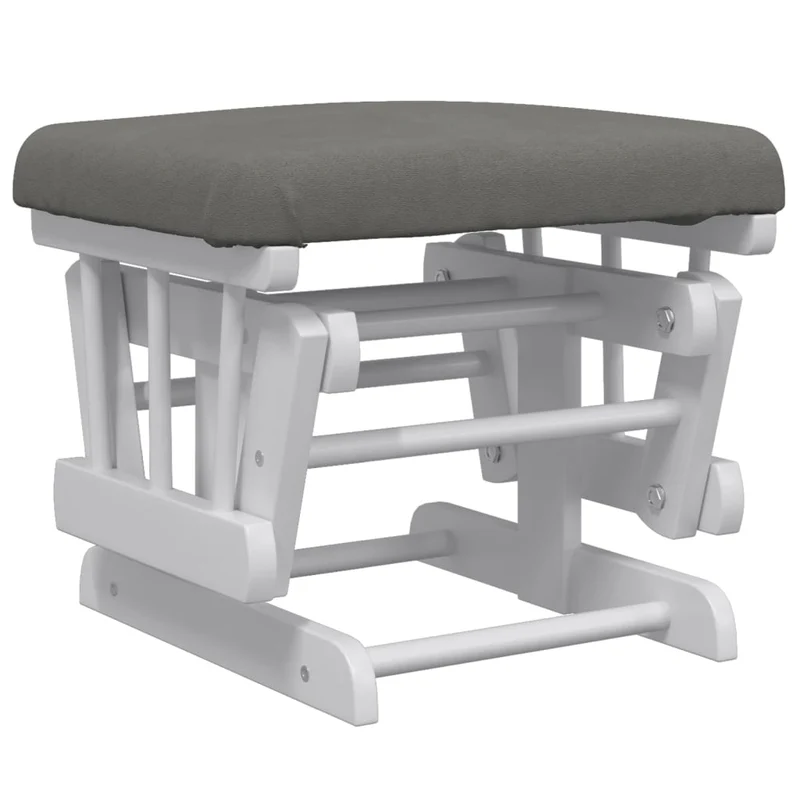 Fauteuil de relaxation chaise berçante d'allaitement avec repose-pieds et tissu gris foncé DEC028742