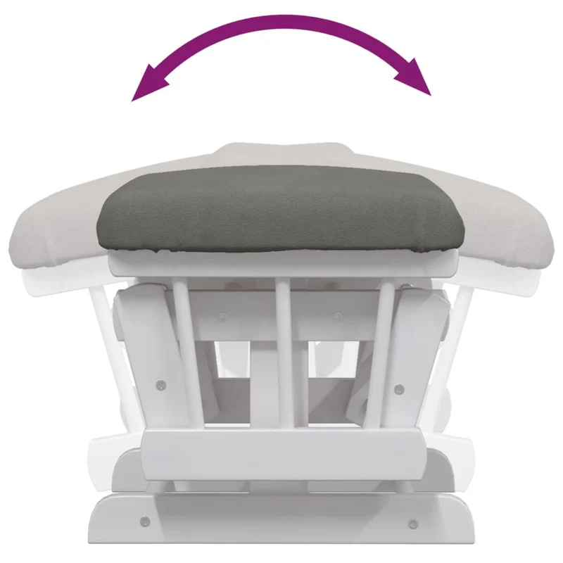 Fauteuil de relaxation chaise berçante d'allaitement avec repose-pieds et tissu gris foncé DEC028742