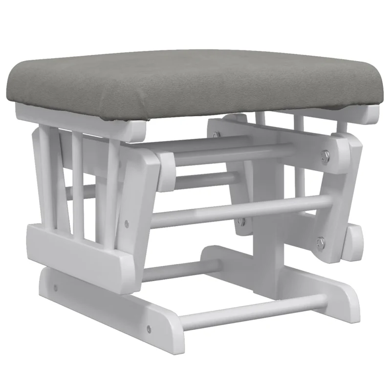 Fauteuil de relaxation chaise berçante d'allaitement avec repose-pieds et tissu gris clair DEC028738