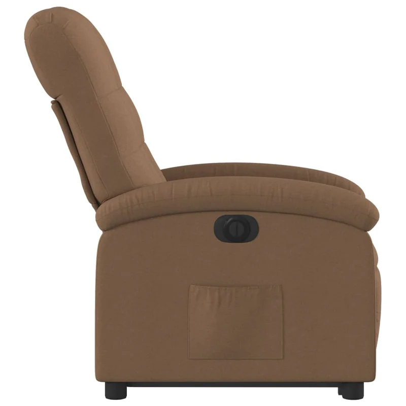 Fauteuil relax TV fonction de levage électrique très confortable en tissu marron DEC028436