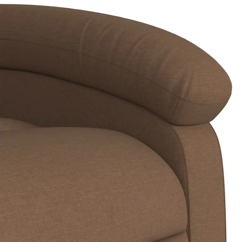 Fauteuil relax TV rembourrage confortable levage électrique en tissu marron DEC028051
