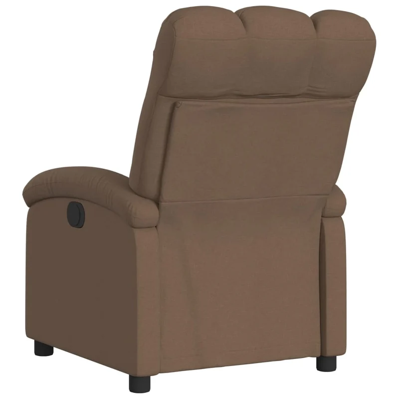 Fauteuil relax TV rembourrage confortable inclinaison manuelle en tissu marron DEC028035