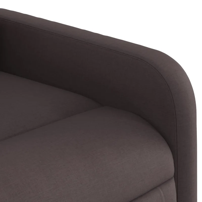 Fauteuil de relaxation TV fonction massage inclinable inclinaison manuelle en tissu marron foncé DEC026994
