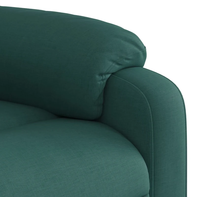 Fauteuil relax TV fonction d'inclinaison électrique très confortable en tissu vert foncé DEC028593