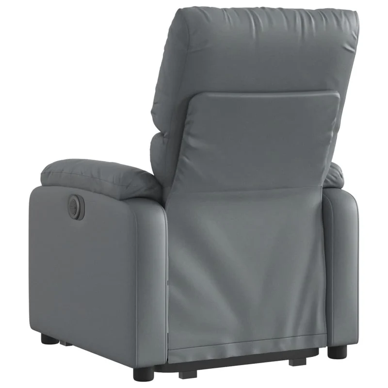 Fauteuil relax TV fonction de levage électrique très confortable en PVC gris DEC028378