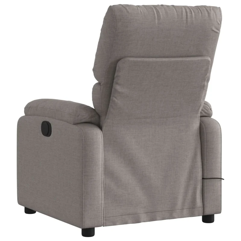 Fauteuil de relaxation TV fonction d'inclinaison électrique en tissu taupe DEC027274