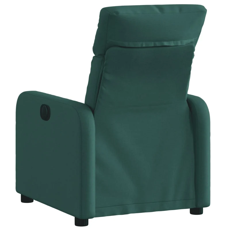 Fauteuil relax TV rembourrage confortable fonction d'inclinaison manuelle en tissu vert foncé DEC028215