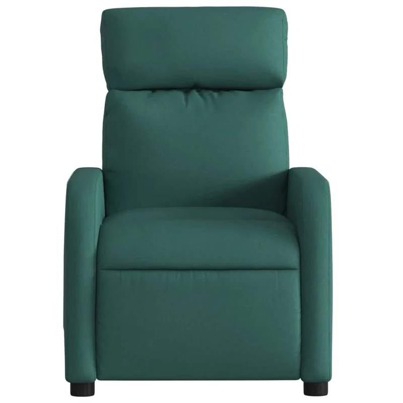 Fauteuil relax TV rembourrage confortable fonction d'inclinaison manuelle en tissu vert foncé DEC028215