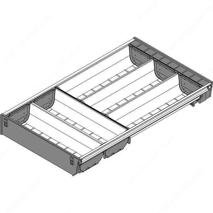 Ensemble modulable Orgaline pour couverts, pour tiroir de 550 mm (22 po) de profondeur par 400 mm (16 po) de largeur