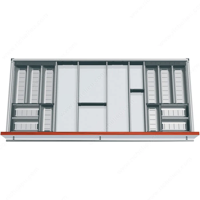 Ensemble modulable Orgaline pour couverts, pour tiroir de 550 mm (22 po) de profondeur par 1200 mm (48 po) de largeur