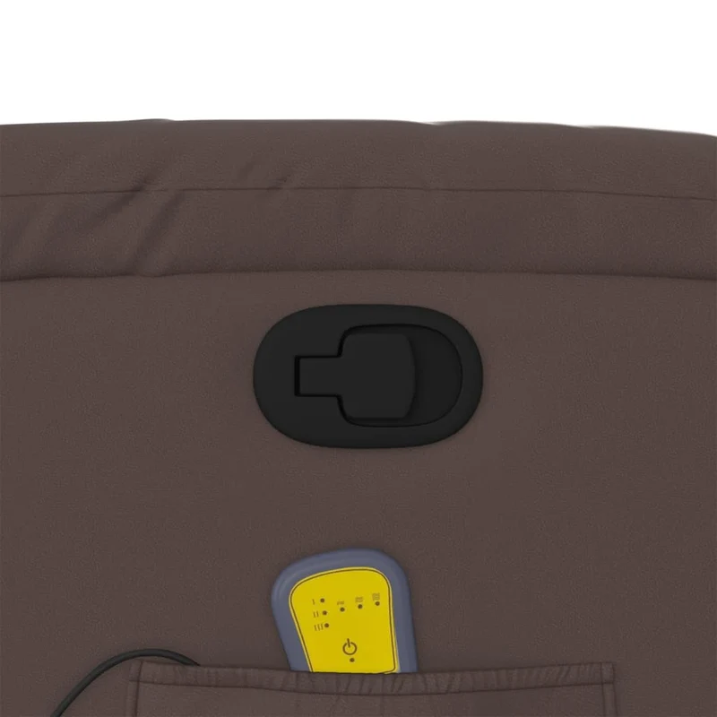 Fauteuil de relaxation TV fonction massage inclinable 6 points de massage en PVC marron DEC027001