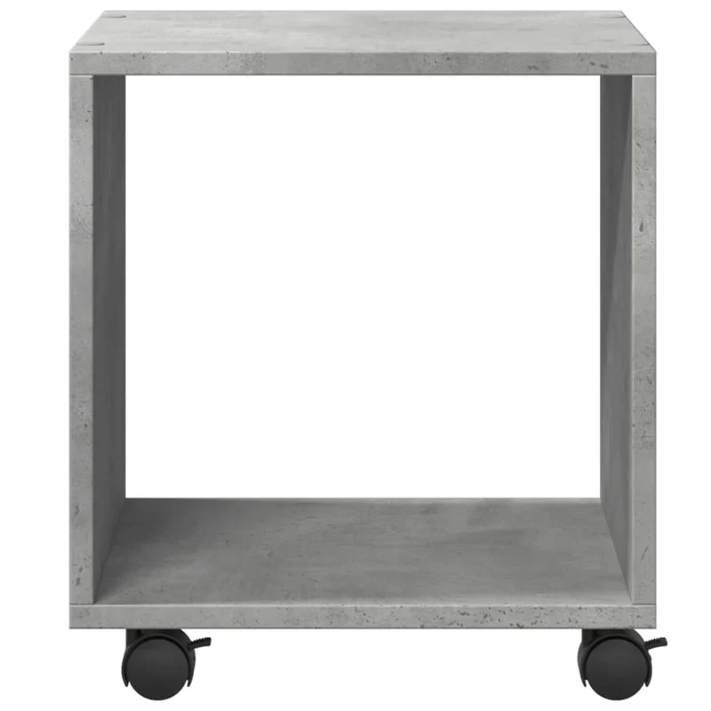Table d'appoint sur roulettes 37 x 33 x 42,5 cm bois d’ingénierie gris DEC031388