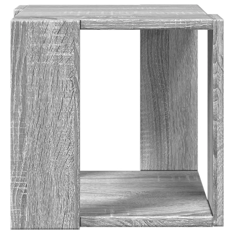 Table d'appoint simple 32 x 32 x 30 cm bois d'ingénierie gris DEC040008
