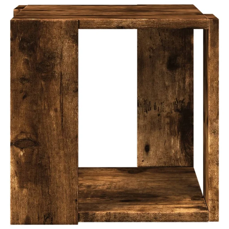 Table basse design simple 32 x 32 x 30 cm bois d'ingénierie marron DEC038394