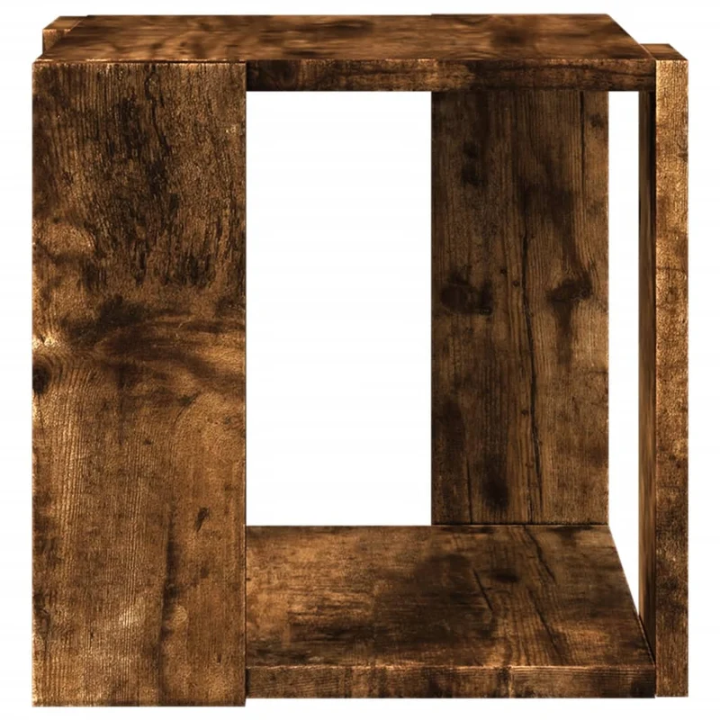 Table basse design simple 32 x 32 x 30 cm bois d'ingénierie marron DEC038394