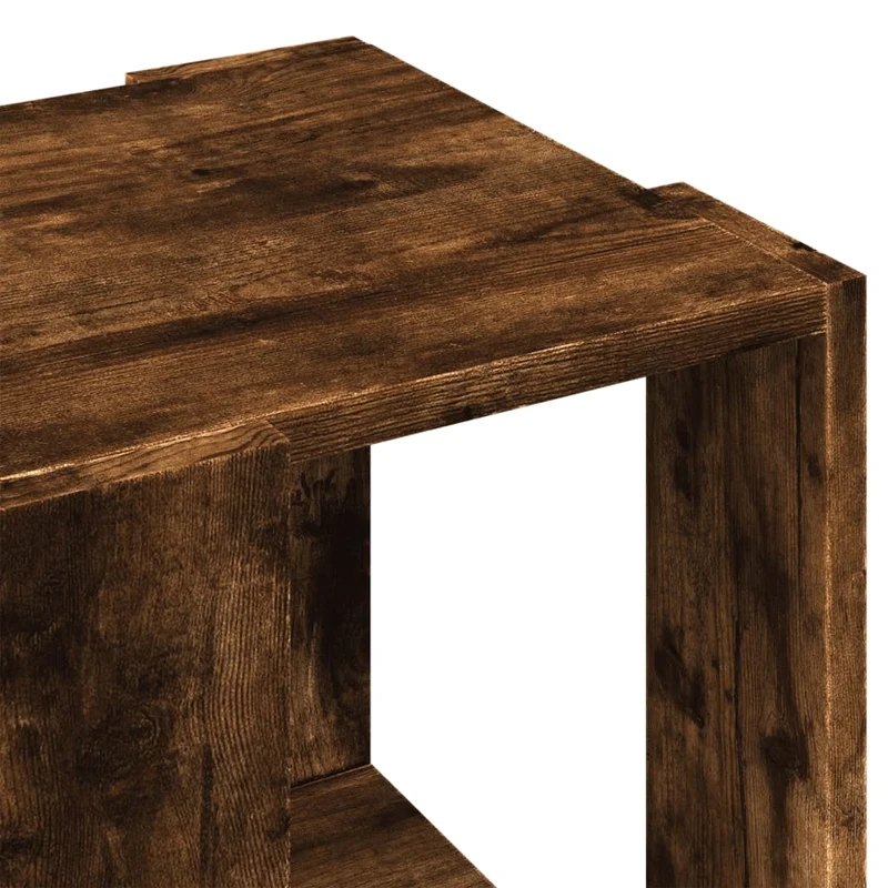 Table basse design simple 32 x 32 x 30 cm bois d'ingénierie marron DEC038394
