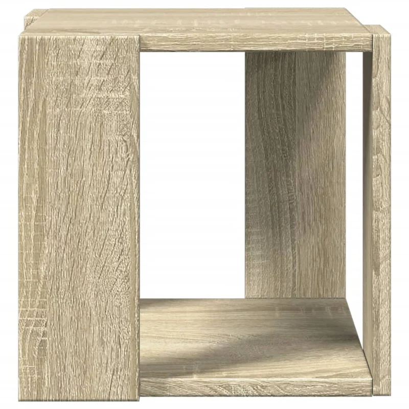 Table d'appoint design intemporel 32 x 32 x 30 cm bois d'ingénierie couleur chêne DEC038928