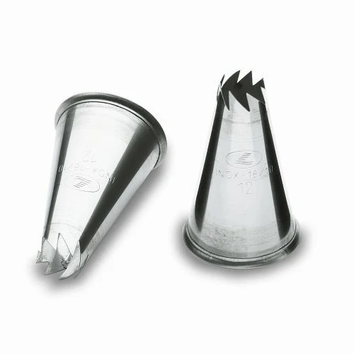 Lot de 6 douilles inox à décorer, embout fleur